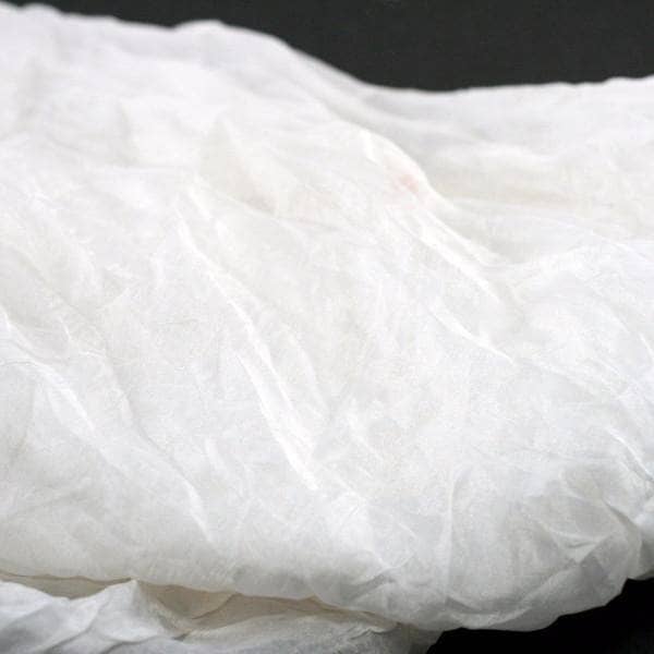 Silk Crinkle Chiffon in Natural White 6MM - East & Silk