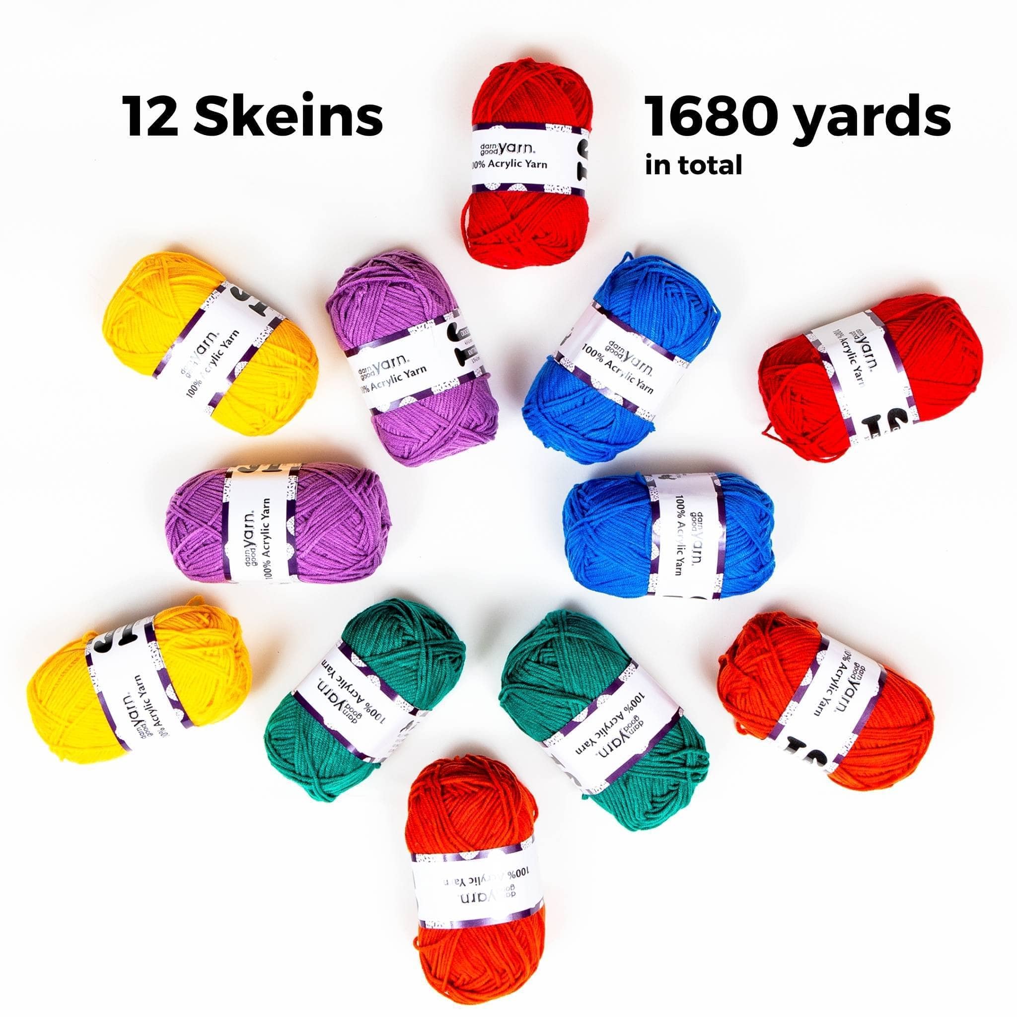 Easy Crochet Blanket Kit for Beginners - 5 Color Choices – Darn