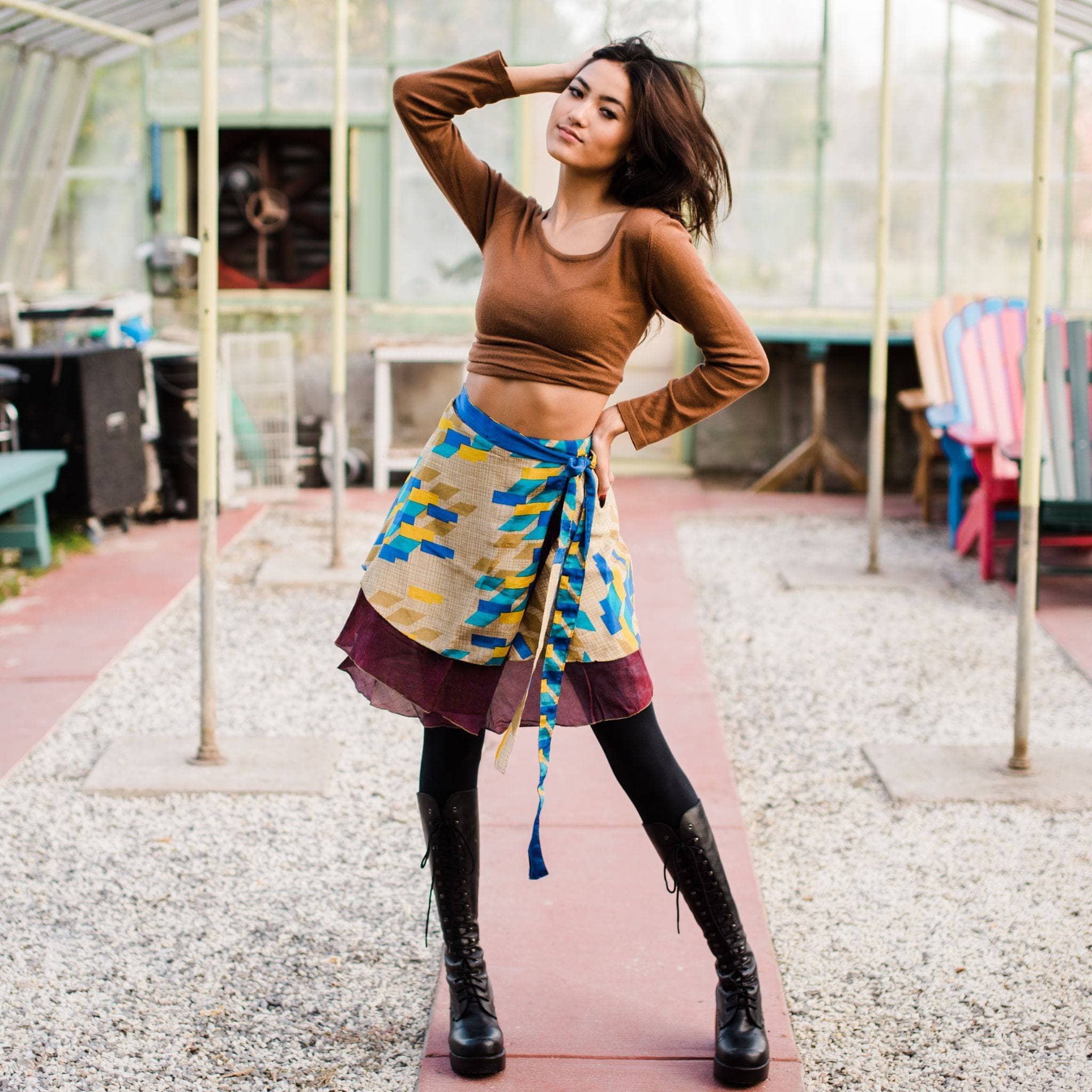 Seasonal Sari Wrap Skirt-Mini – Darn Good Yarn