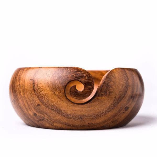 Golden Wooden Yarn Bowl – Darn Good Yarn