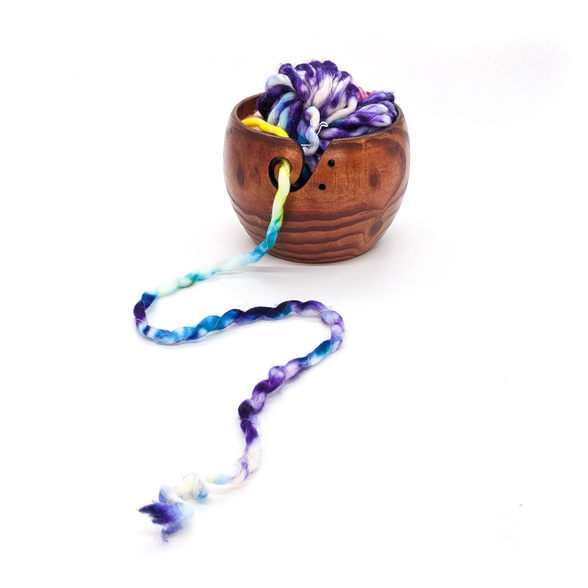 Ajuny Handmade Large Wooden Yarn Bowl Wool Ball Holder With Elegant Design  Gifts 