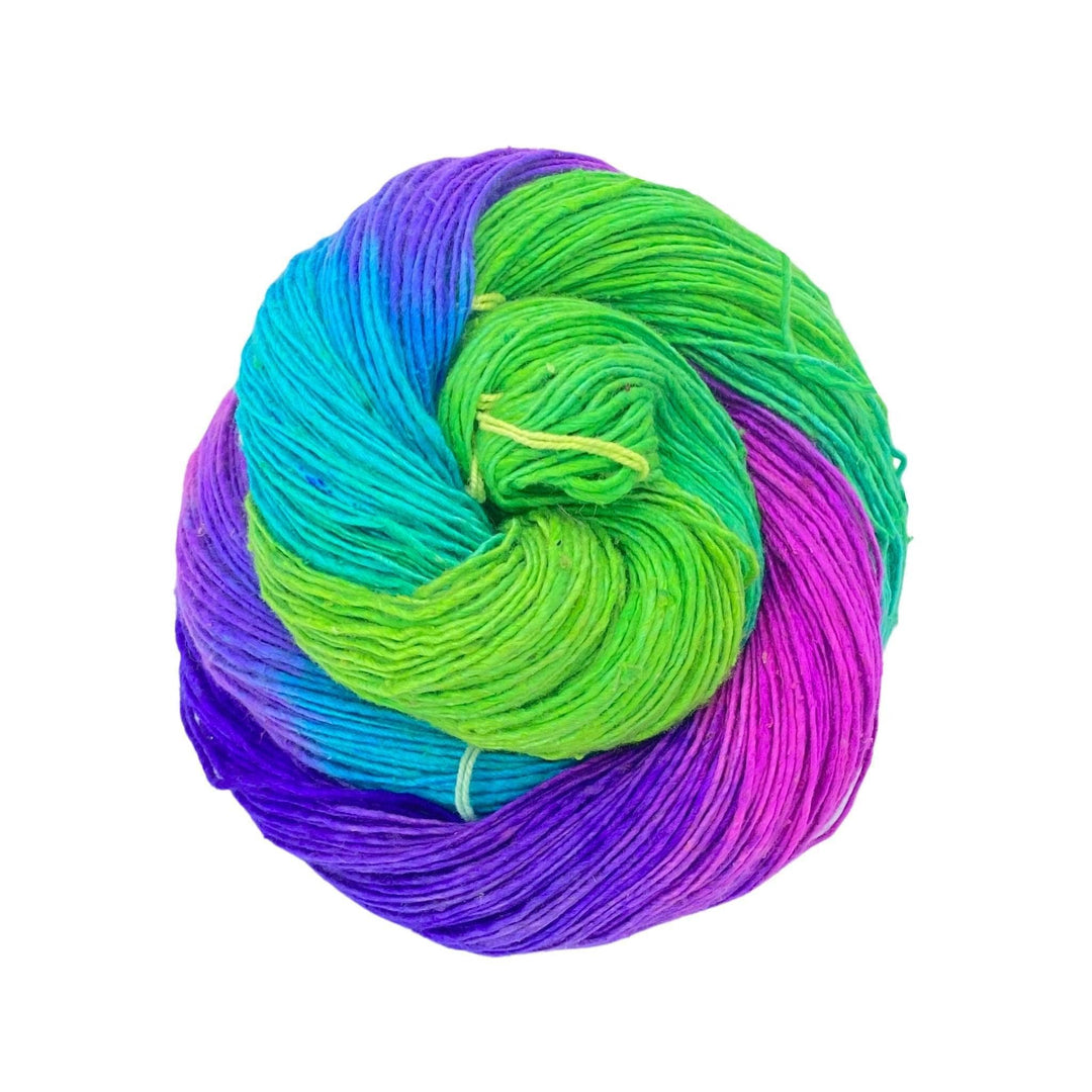  2PK Eco Basics Tie Dye Yarn for Knitting and Crocheting,  Multicolor, Recycled Acrylic, Eco-Friendly, Giant Chunky Yarn, Rainbow,  Jumbo, Thick Blanket Yarn, Total 300g, 150m (Dark Pinks)