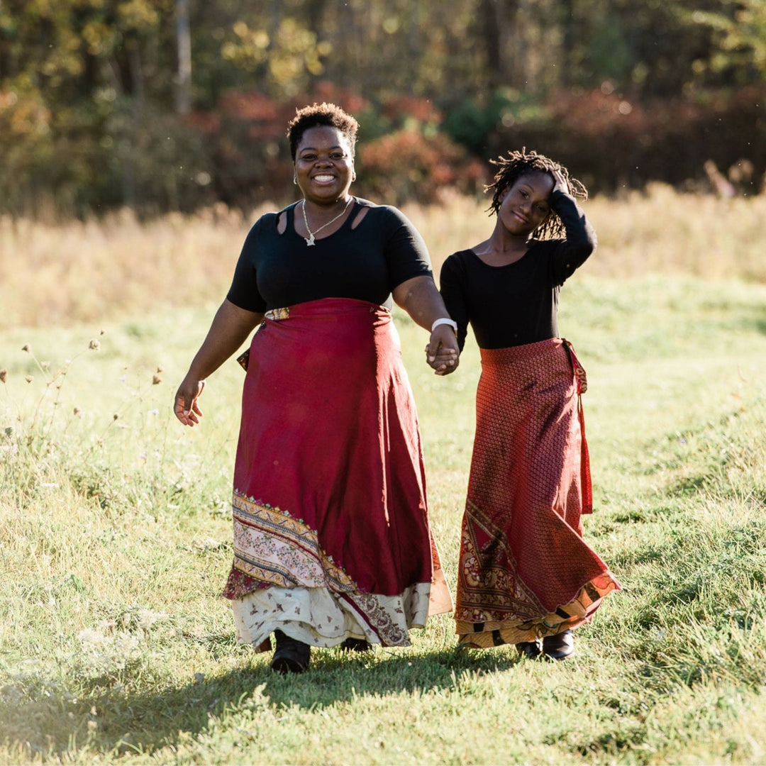 The Reversible Sari Wrap Skirt - Darn Good Yarn