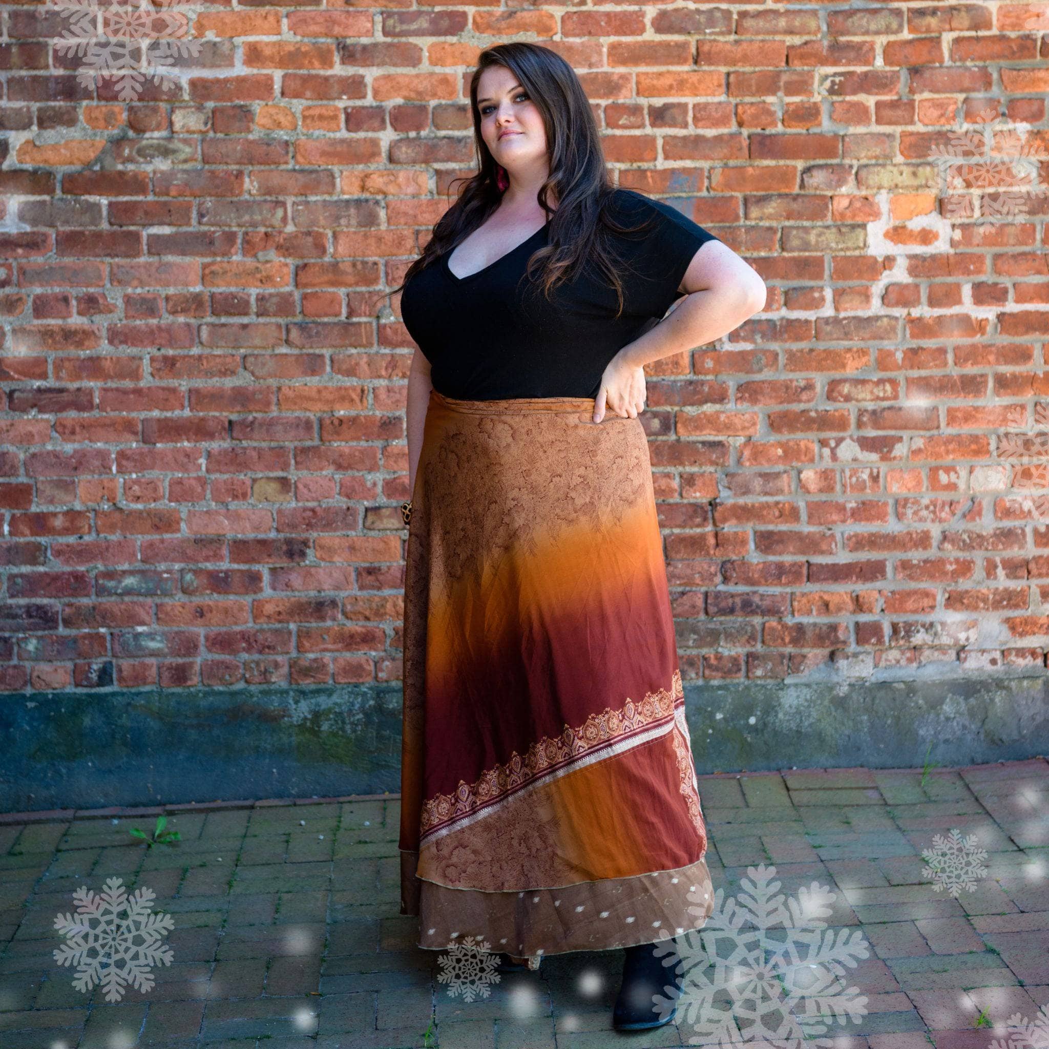 Plus size hotsell maxi wrap skirts