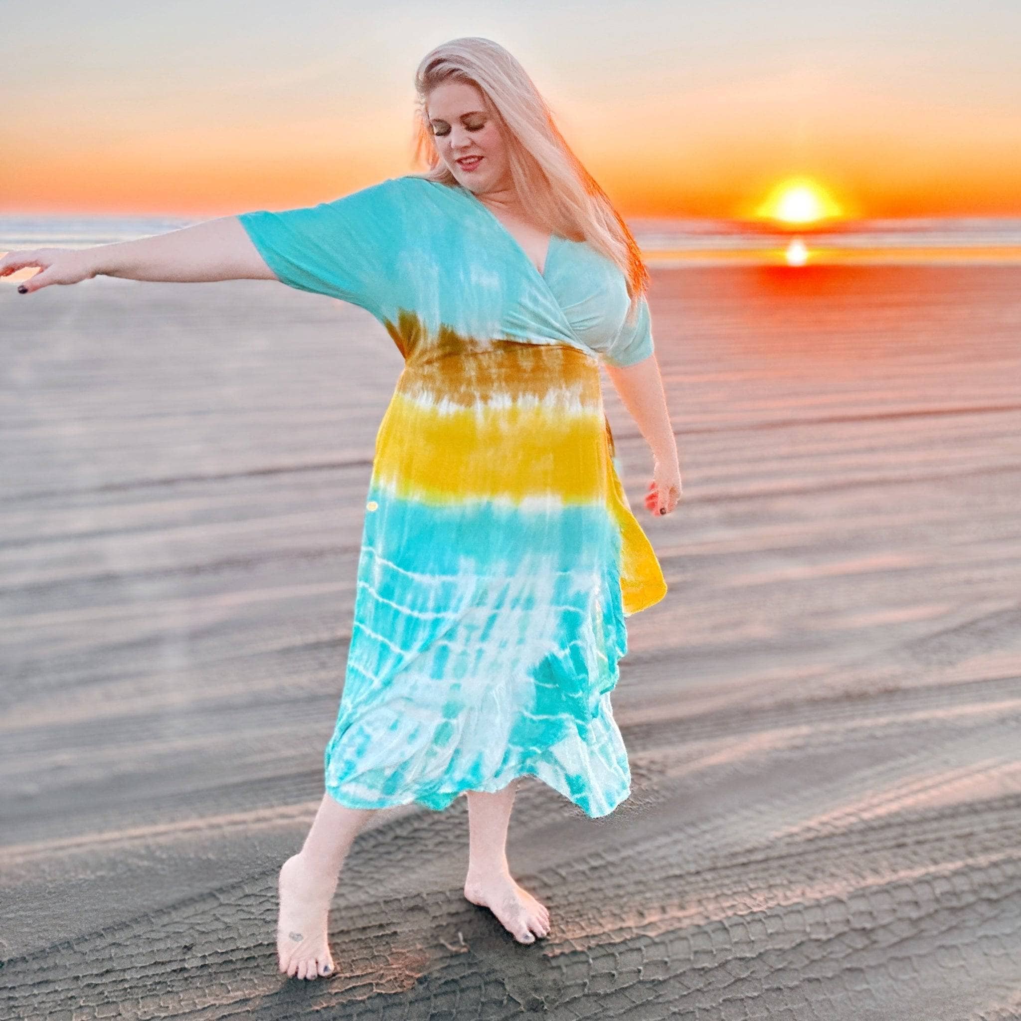 Plus size beach outlet cover up wrap dress