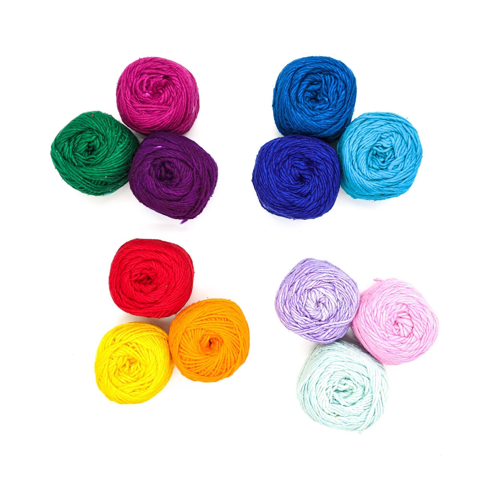 2 Pack Yarn for Knitting Crochet Colored Cotton Yarn Brazil